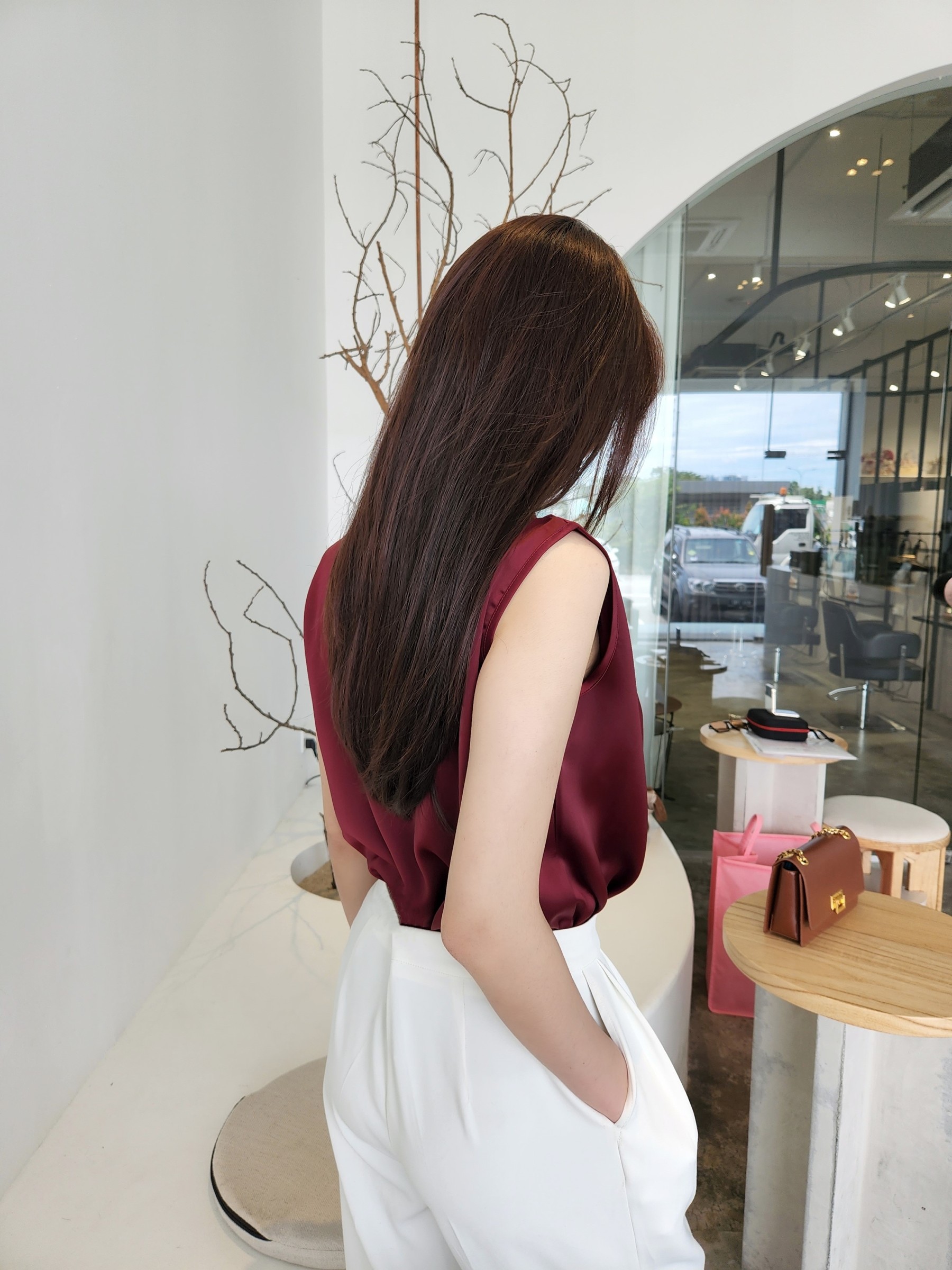 Cadey Front Wrap Satin OL Top-The Black Bow-