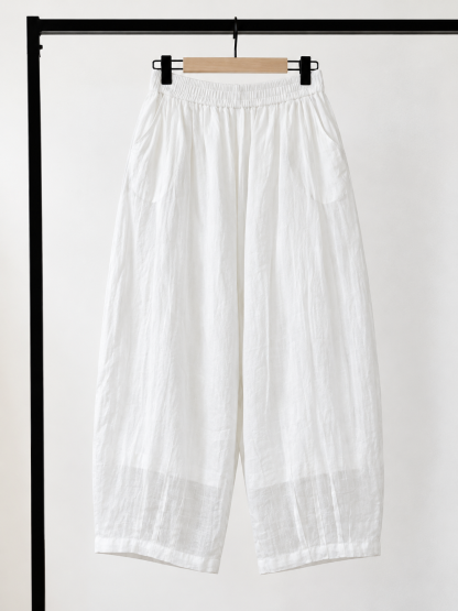 Jian Ken Relaxed Ramie Tapered Pants