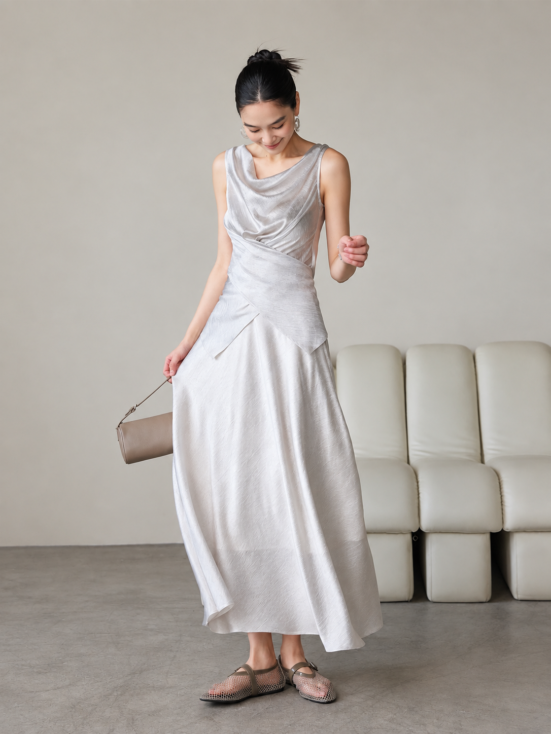 Helene Cowl Neck Top & Maxi Skirt (Sold Seperately)