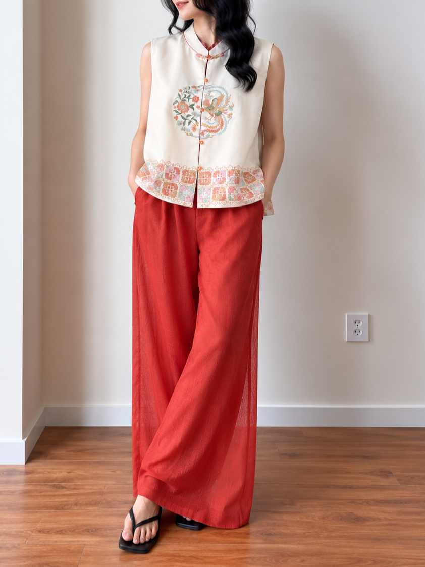 Yan Ju Ramie Wide-Leg Pants