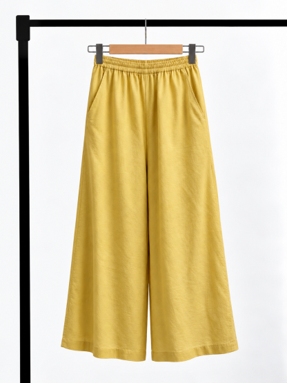 Yan Ju Ramie Wide-Leg Pants