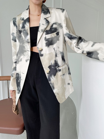Gwenyth Waterdye Designer Blazer-The Black Bow-