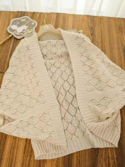 Du Juan Crochet Oriental Shawl Cardigan -The Black Bow-