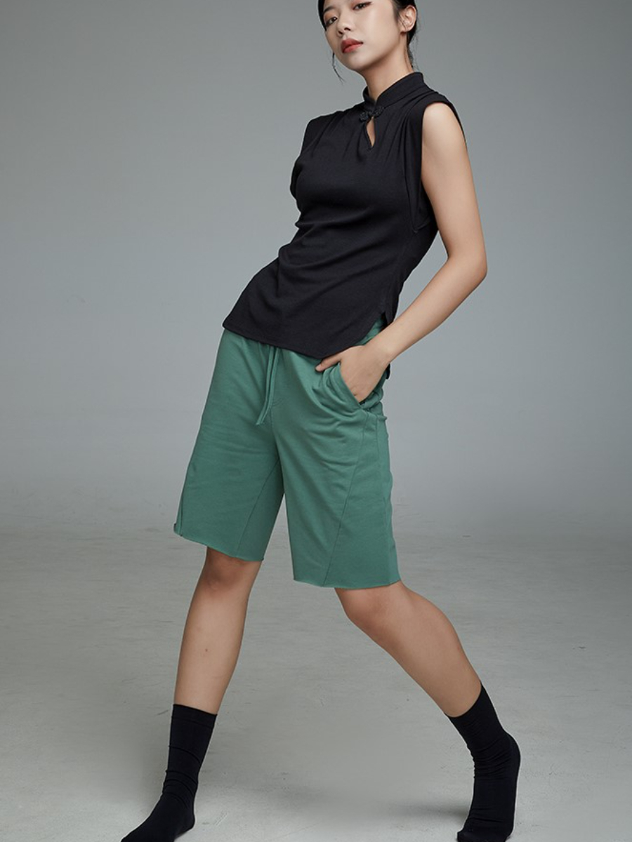 Lian Zi Pankou Oriental Top (Discounted-M Size)-The Black Bow-