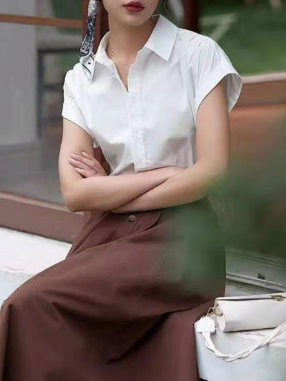 Greta Collar Shirt-The Black Bow-
