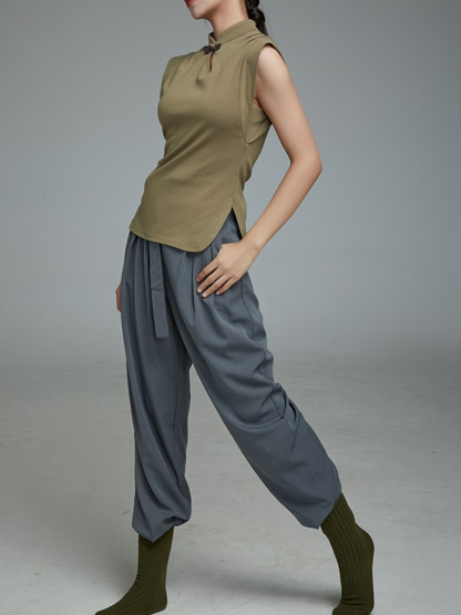 Lian Zi Pankou Oriental Top (Discounted-M Size)-The Black Bow-