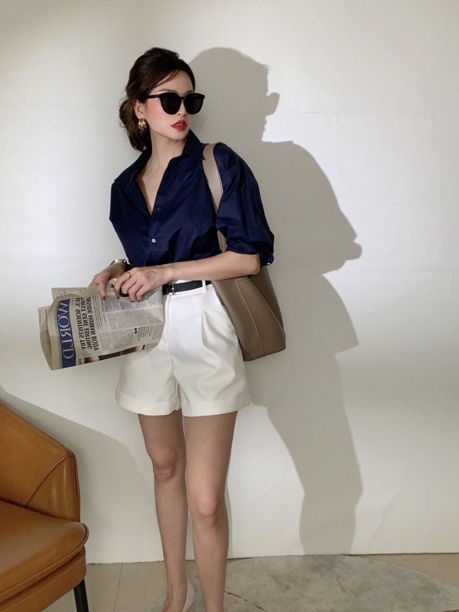 Eumi Drop Shoulder Shirt-The Black Bow-