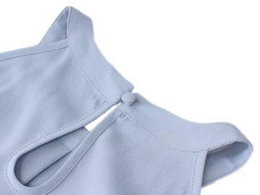 Jeanly Halter Neck Chiffon Top-The Black Bow-