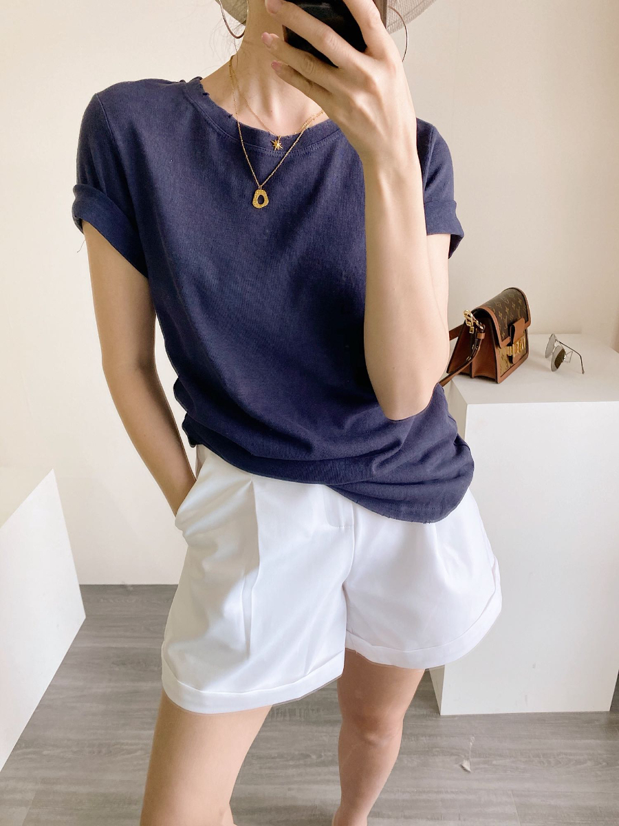 Eugene High Waisted Shorts (With Belt)-The Black Bow-