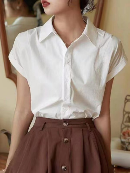Greta Collar Shirt-The Black Bow-