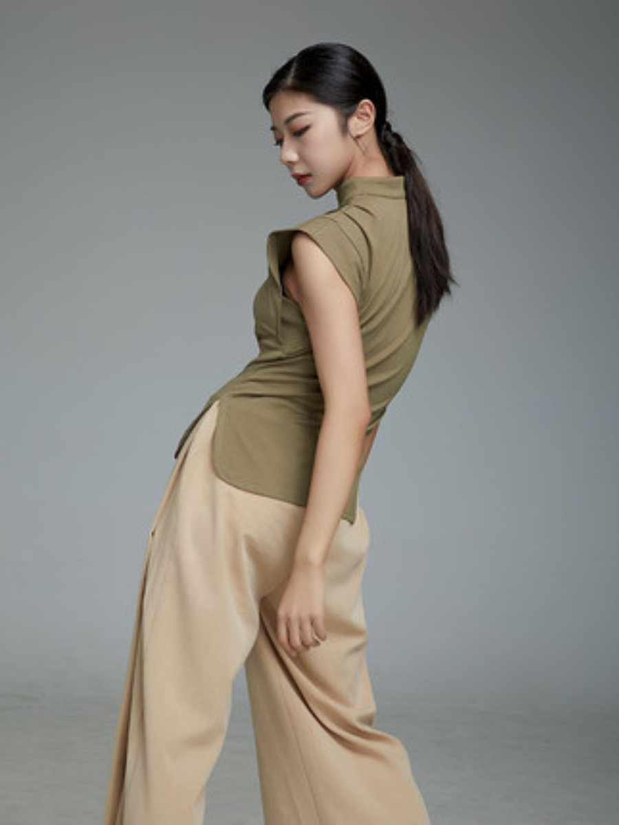 Lian Zi Pankou Oriental Top (Discounted-M Size)-The Black Bow-