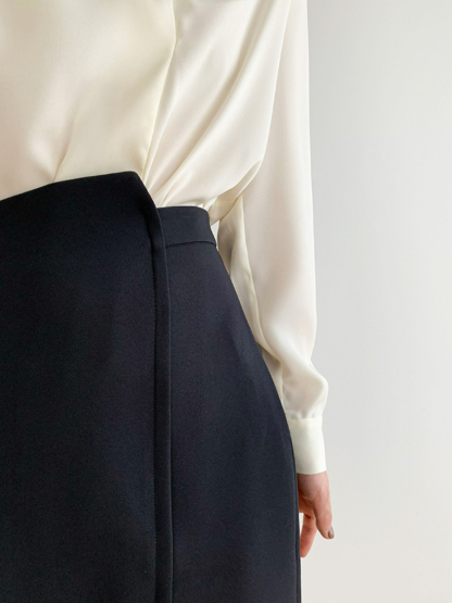 Avalynn Asymmetrical Tulip Skirt-The Black Bow-