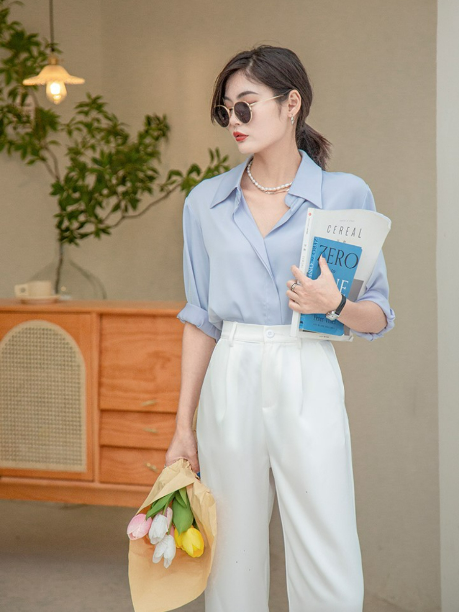 Lennie Silky Straight Cut Pants-The Black Bow-