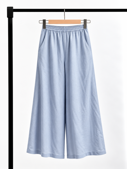 Yan Ju Ramie Wide-Leg Pants