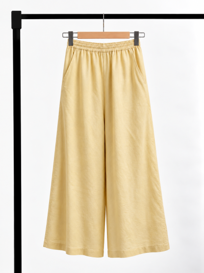 Yan Ju Ramie Wide-Leg Pants