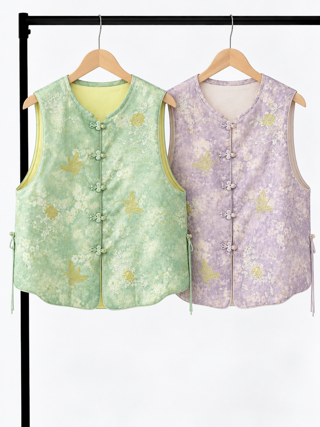 Yu Er Butterfly-Embroidered Rayon Vest
