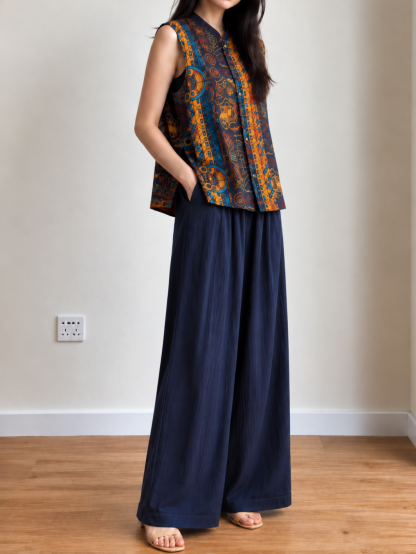 Yan Ge Relaxed Elastic-Waist Denim Pants