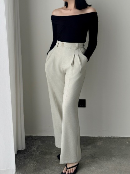 Shantae Double Button Straight Pants