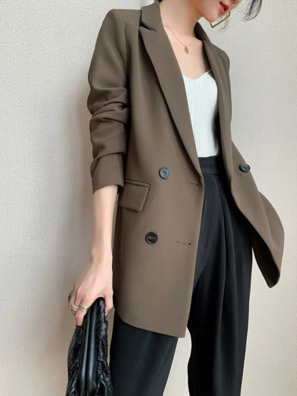 Sammy Double Breasted Blazer-The Black Bow-