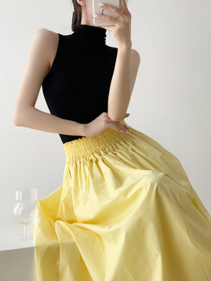 Madilyn Turtle Neck Sleeveless Knit Top-The Black Bow-