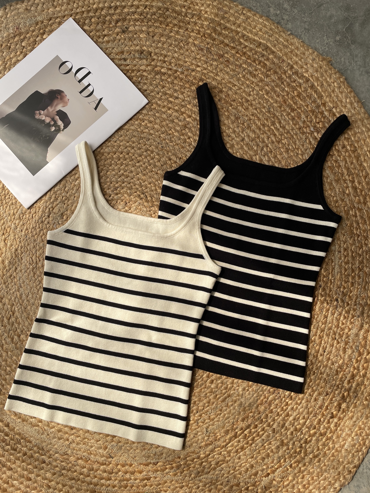 Gya Striped Knit Top (Discounted-Free Size)-The Black Bow-