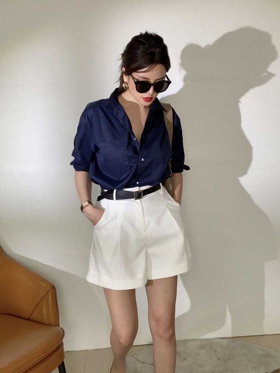 Eumi Drop Shoulder Shirt-The Black Bow-