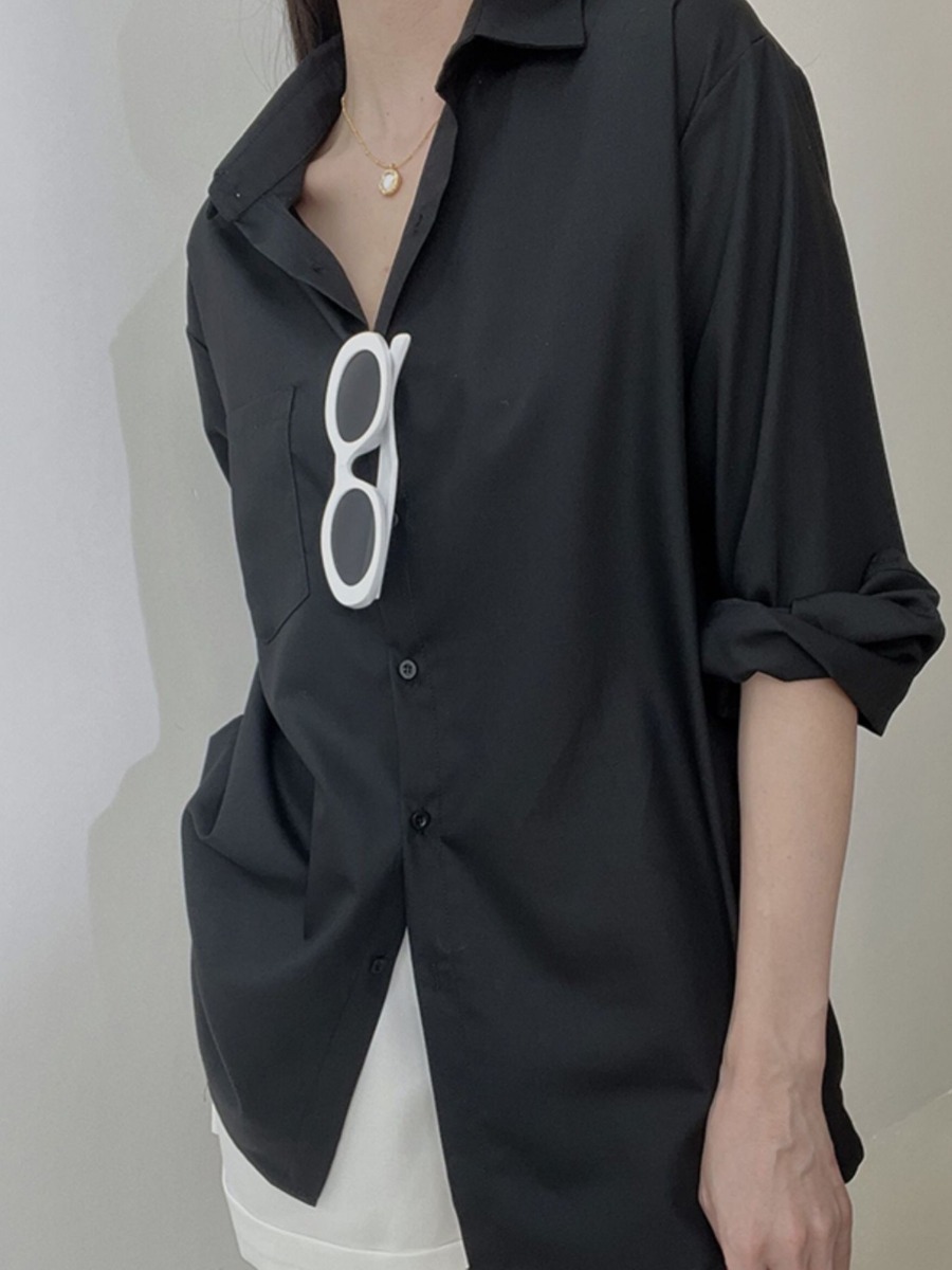 Eumi Drop Shoulder Shirt-The Black Bow-