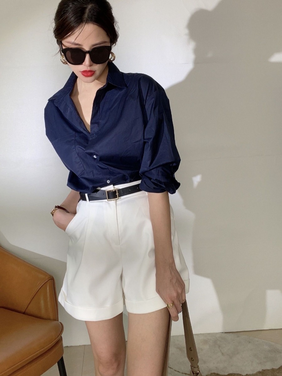 Eumi Drop Shoulder Shirt-The Black Bow-