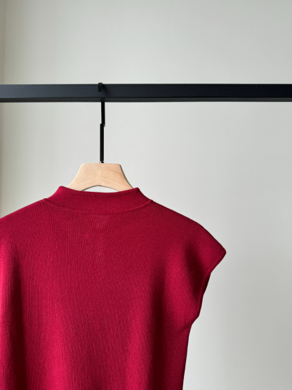 Yi Zhi Oriental Collar Knit Top-The Black Bow-