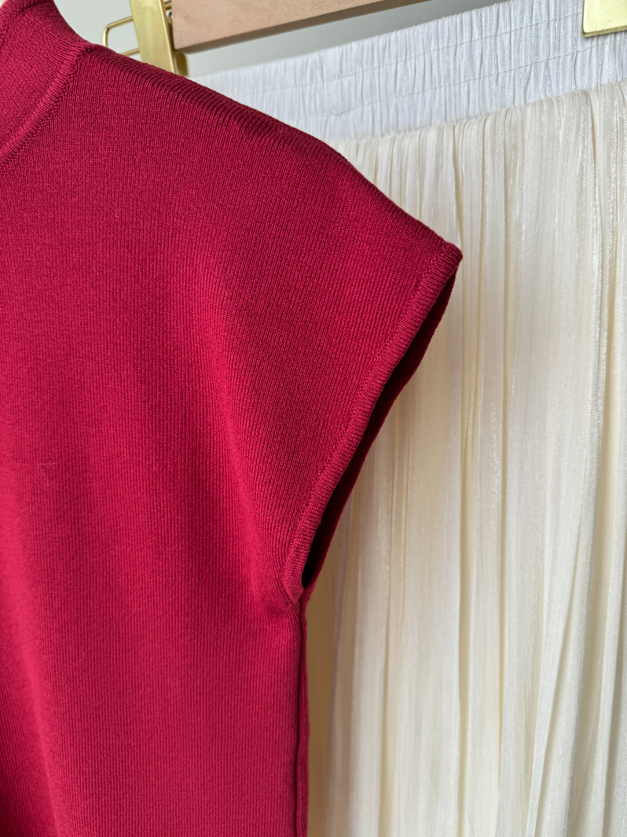 Yi Zhi Oriental Collar Knit Top-The Black Bow-