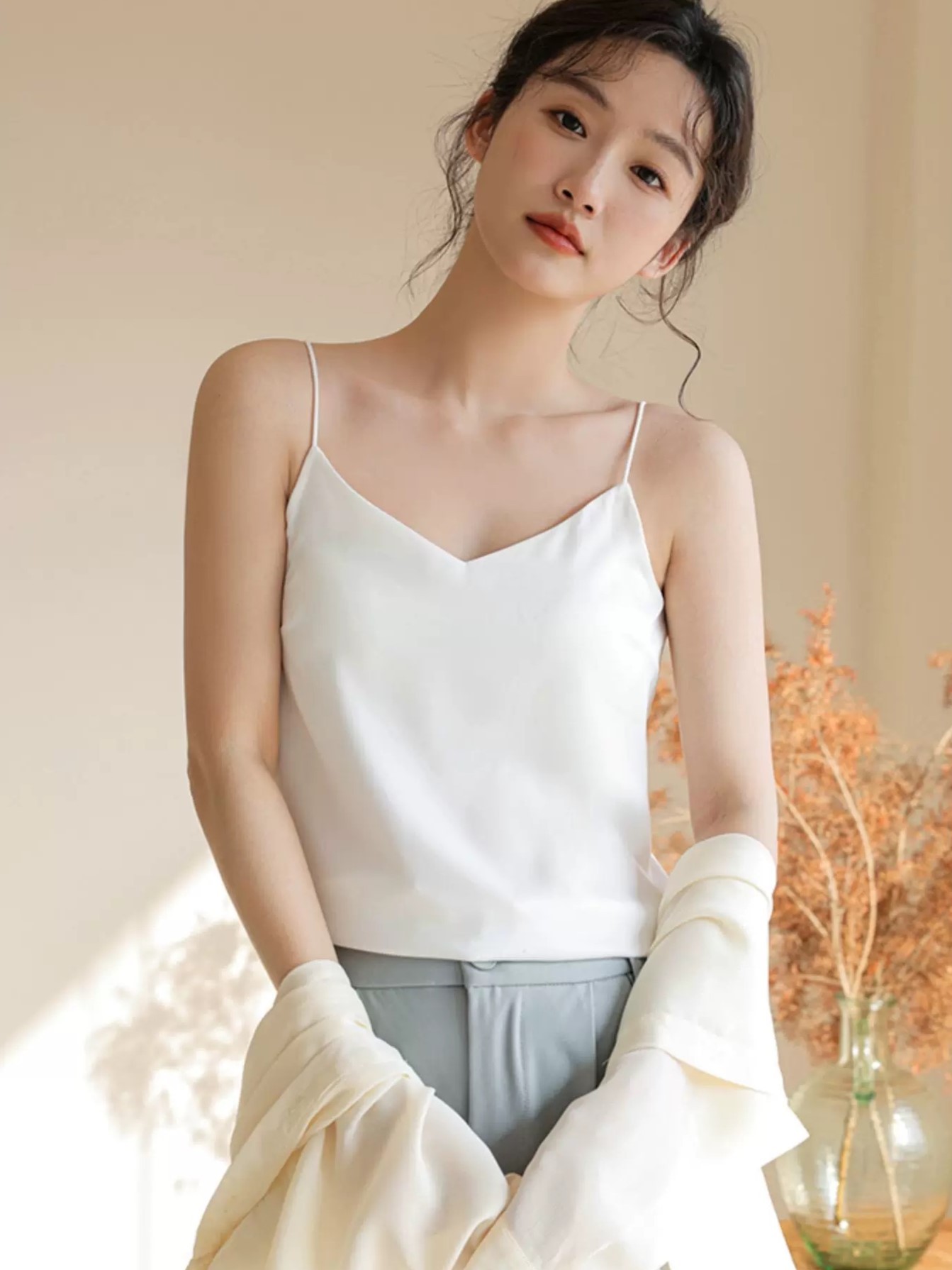 Quella Satin Padded Cami Top