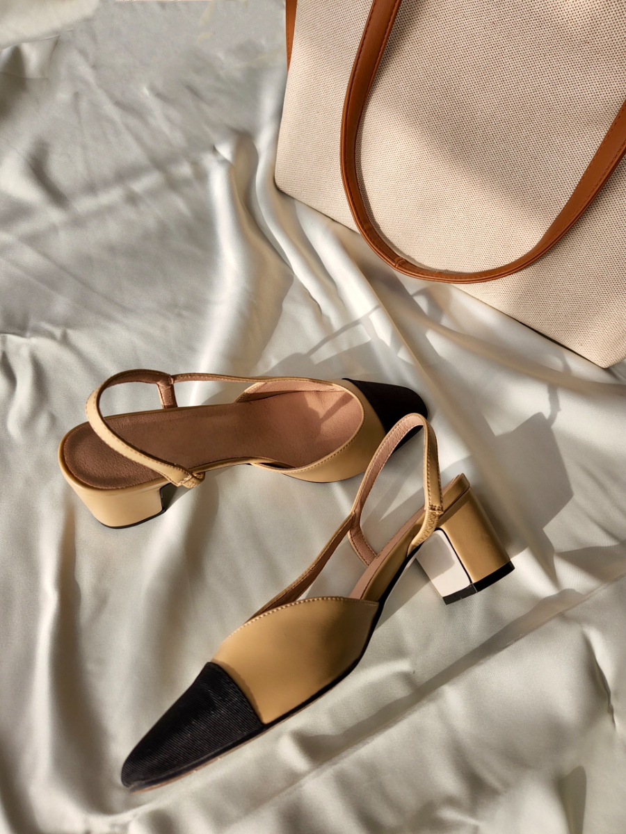 Le Classic Slingbacks-The Black Bow-