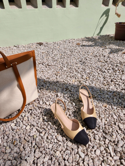 Le Classic Slingbacks-The Black Bow-