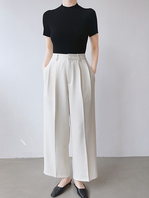 Nalae Ankle OL Pants-The Black Bow-