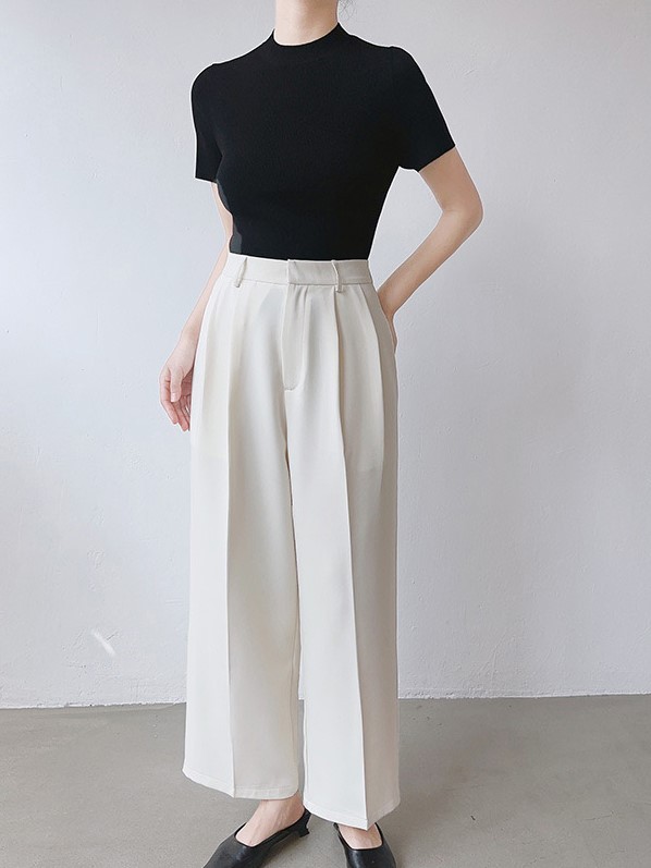 Nalae Ankle OL Pants-The Black Bow-