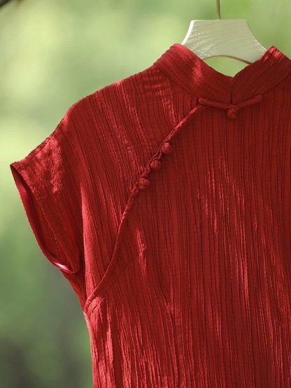 Ya Shen Stripe Cheongsam-The Black Bow-