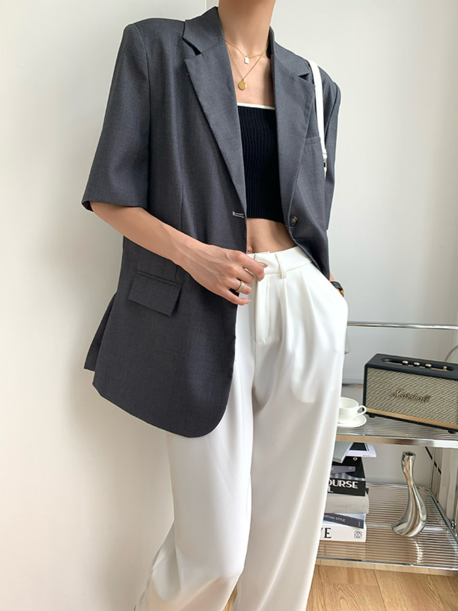 Jeana Straight Leg Pants (Discounted-S Size)-The Black Bow-