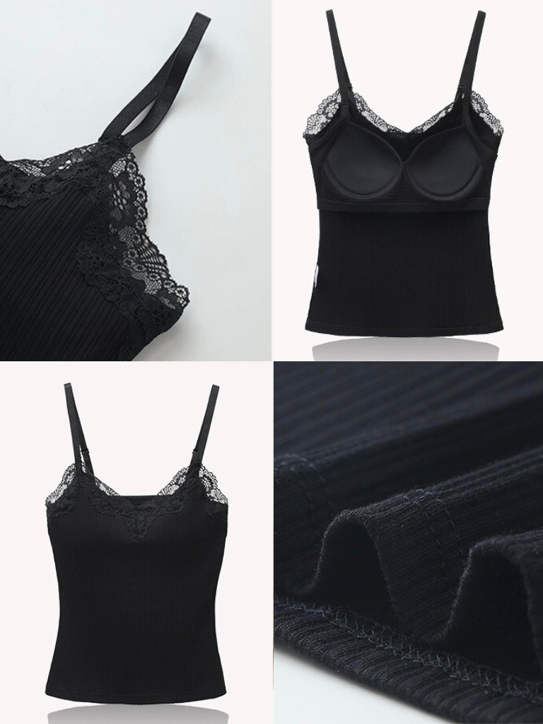 Qyu Lacey Padded Cami Top