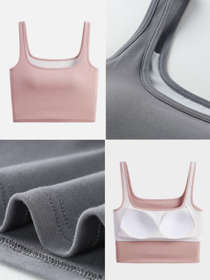 Quby Square Neck Padded Top (Black & White)