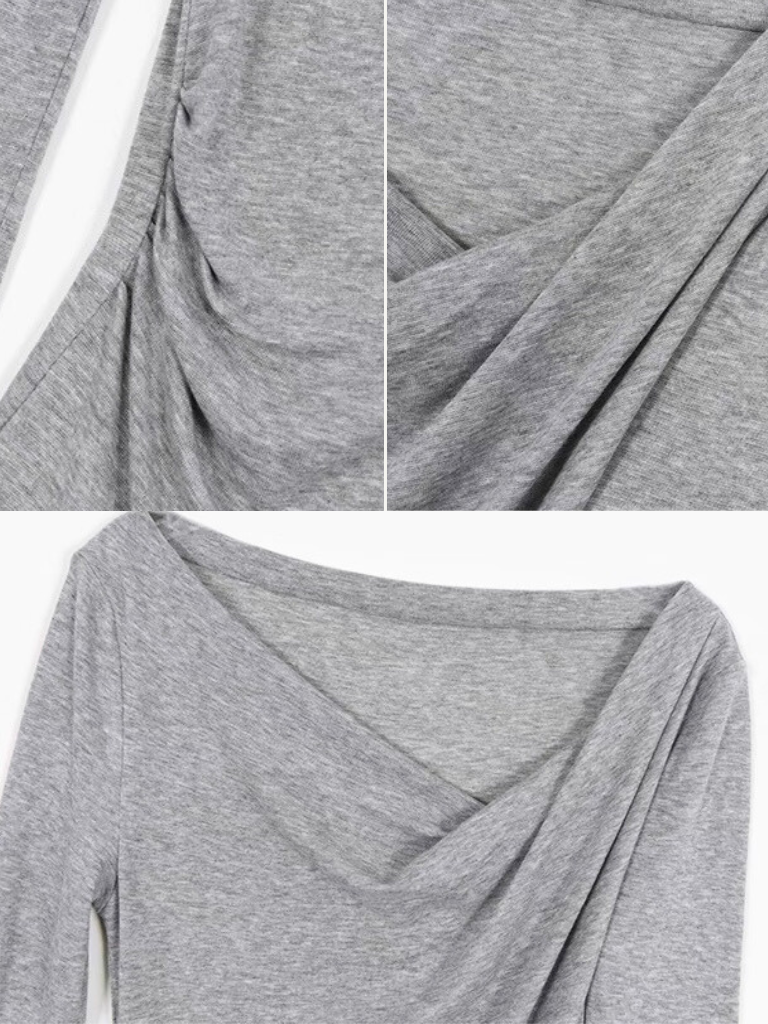 Xurin Asymmetric Collar Top