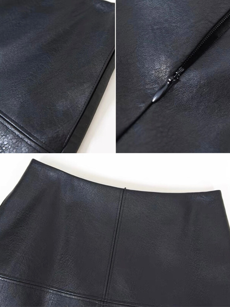 Xamoora Faux Leather Skirt