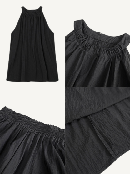 Gaynelle Halter Top & Skirt Set-The Black Bow-