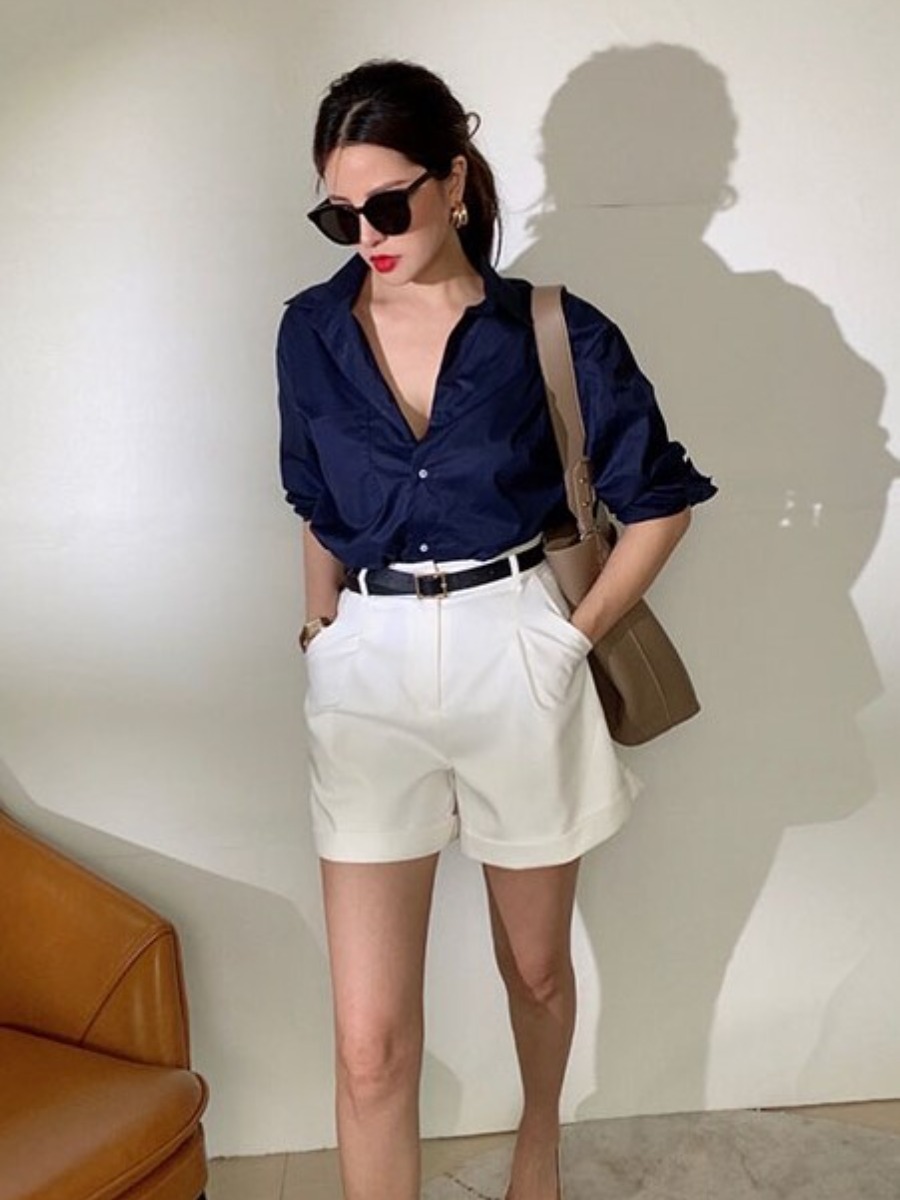 Eumi Drop Shoulder Shirt-The Black Bow-