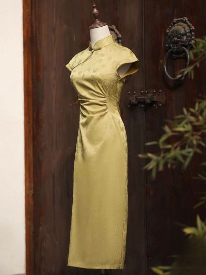 Shuang Ning Waist Ruched Cheongsam