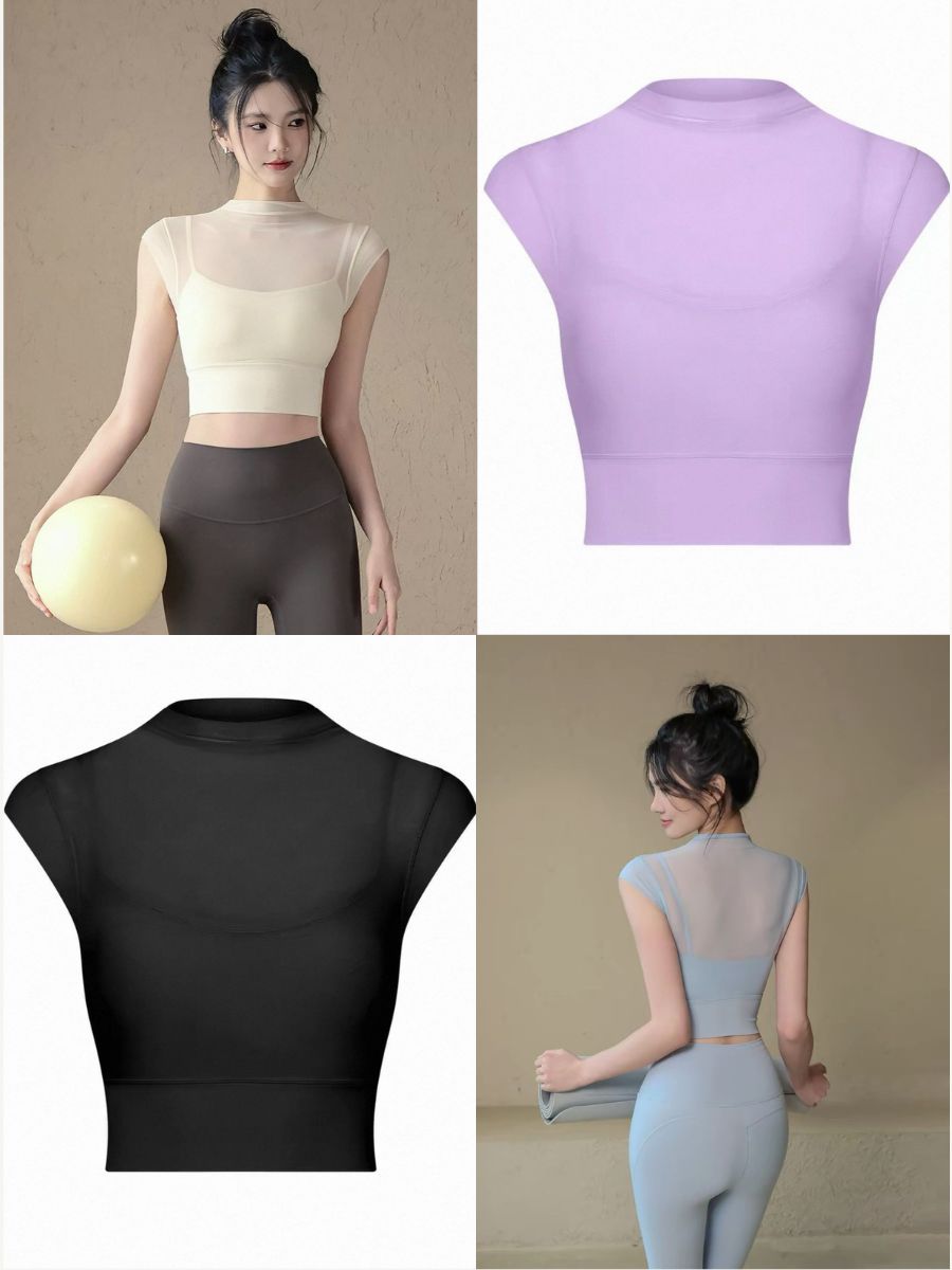 Salma Mid Neck Active Top