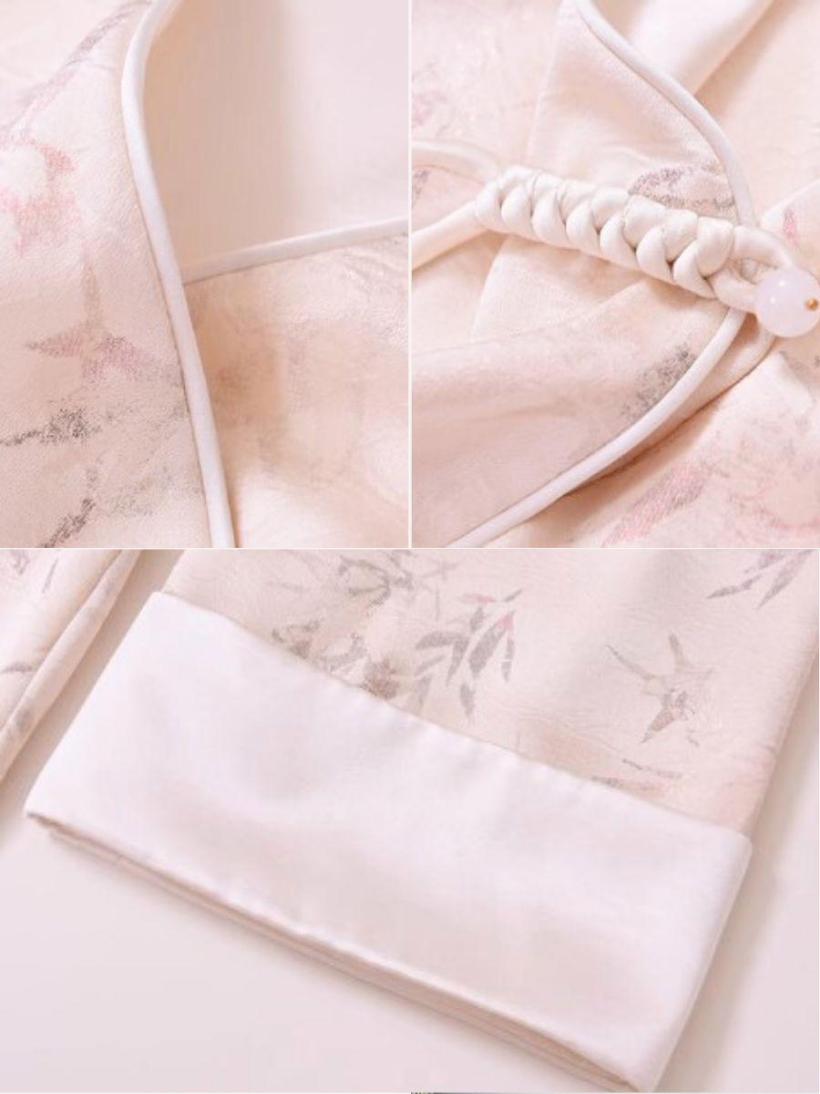 Xin Ai Bamboo Printing Delicate Oriental Top