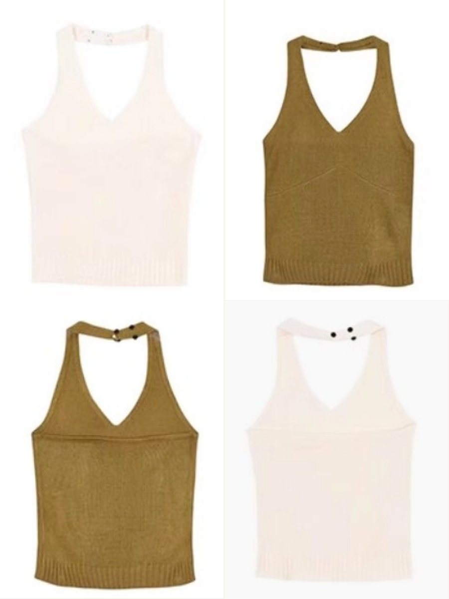 Xureila Halter Neck Knit Top