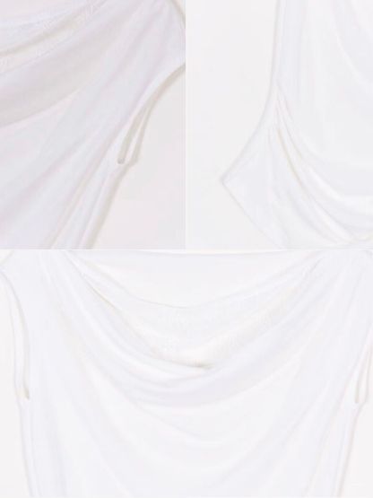 Monroe Lace Trim  One Shoulder Top