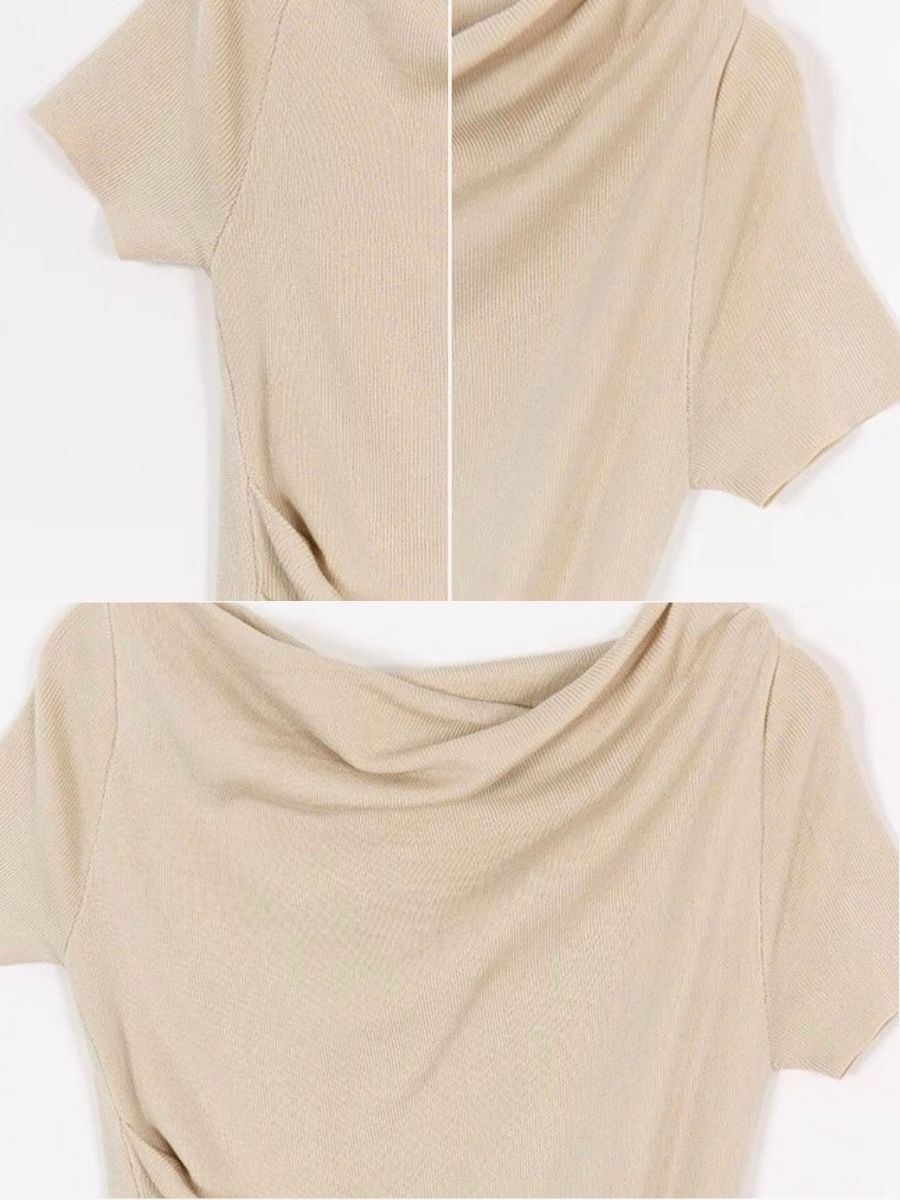 Mandya Mid Sleeve One Shoulder Top