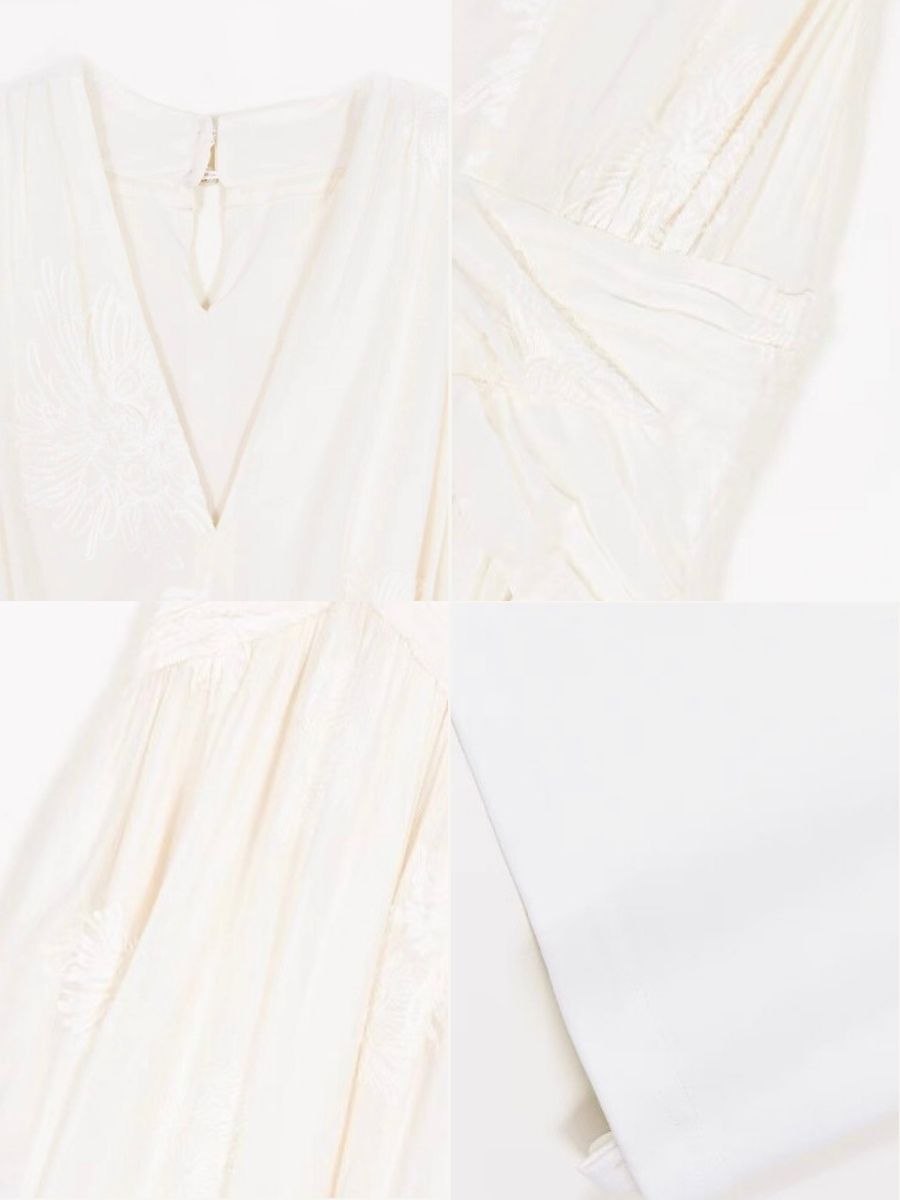 Maralyn Halter Neck Graceful Embroided Dress